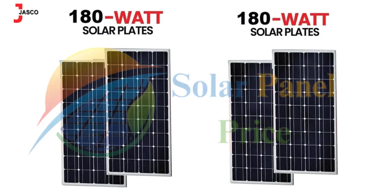 Jasco Solar Panel Plate-Mono Crystalline 12v/180 Watt Heavy Duty